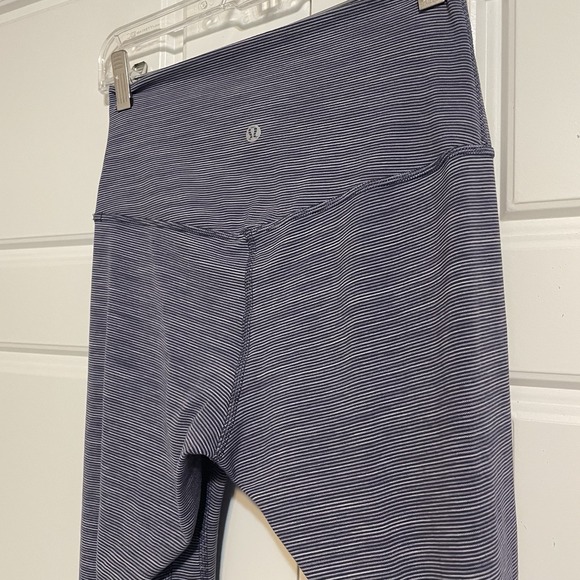 Lululemon Align Crop 21 Leggings Heathered Blue Grey Athletic Yoga Pants‎ - Picture 4 of 9